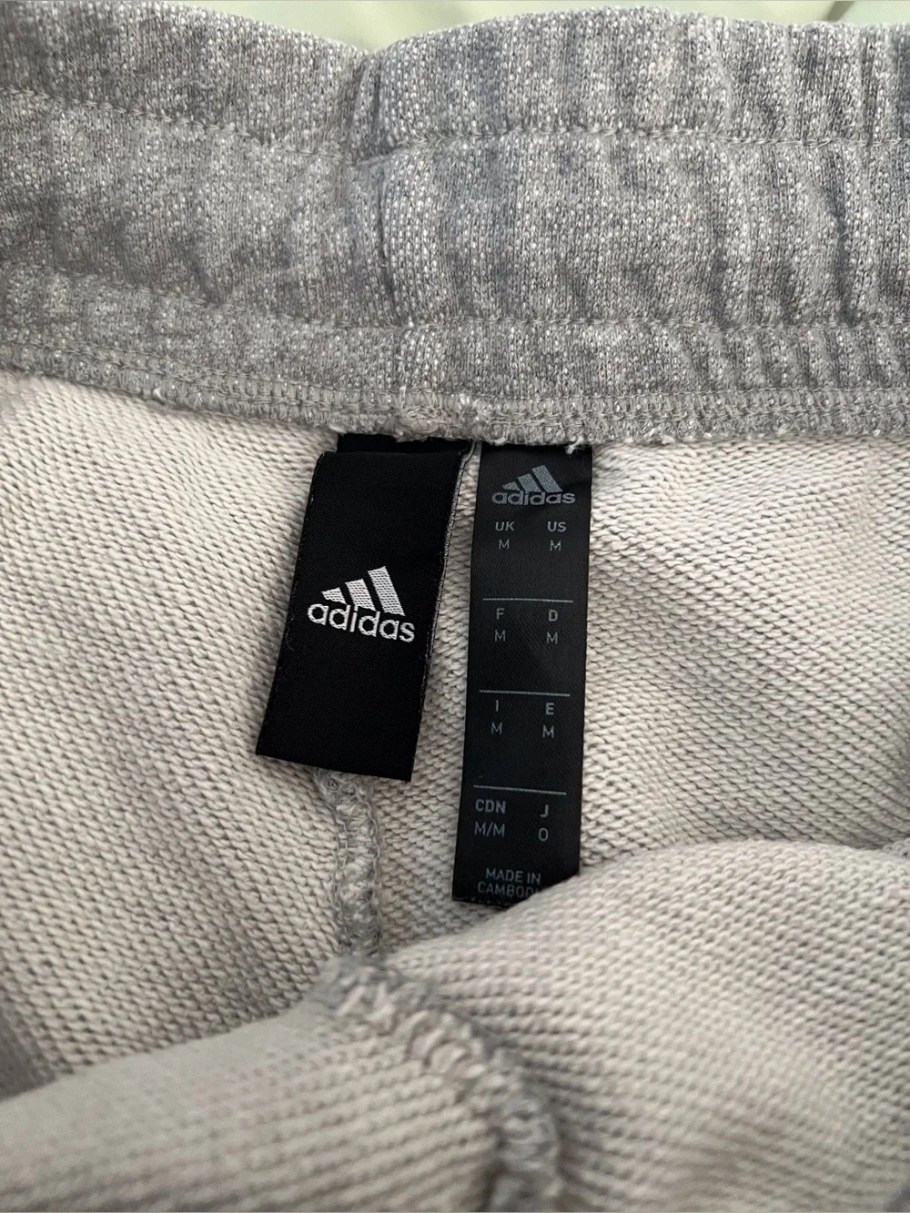 adidas Men’s Gray Athletic Fleece Drawstring Shorts